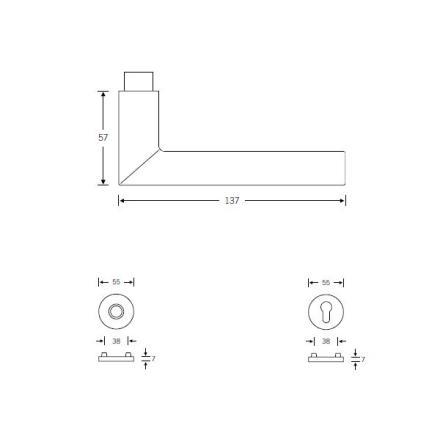 FSB Drückergarnitur 1076 ASL Aluminium Rundrosette